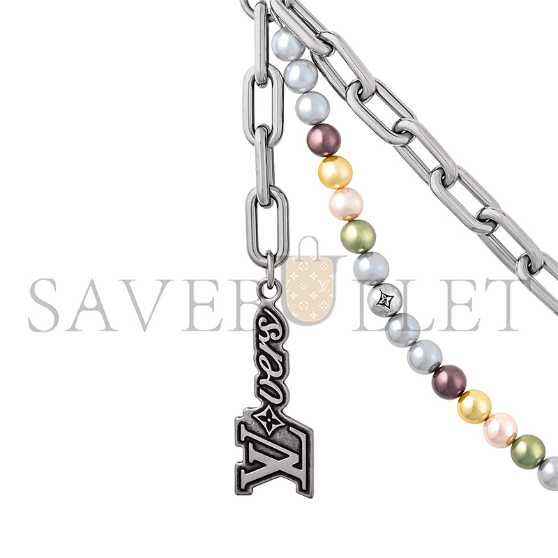 LOUIS VUITTON PEARLS CHAIN BELT AND BAG CHARM M02293 LOUIS VUITTON PEARLS CHAIN BELT AND BAG CHARM M02293